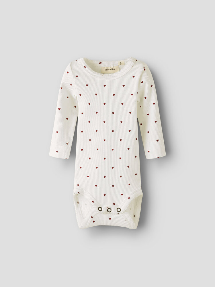 Lil ' Atelier Lil ' Atelier | NBFGAGO LS SLIM BODY LIL NOOS | Coconut Milk HEART