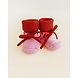 Hvid Hvid | Booties 9-15M | Cotton Candy/Red