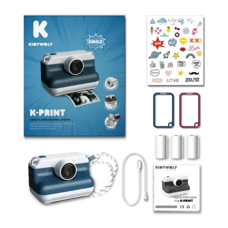 Kidywolf Kidywolf | K-PRINT | Camera met thermische printer | Blauw