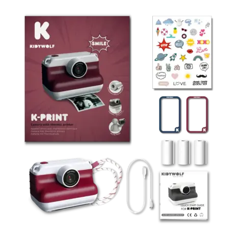 Kidywolf Kidywolf | K-PRINT PRO | Camera met thermische printer | Rood