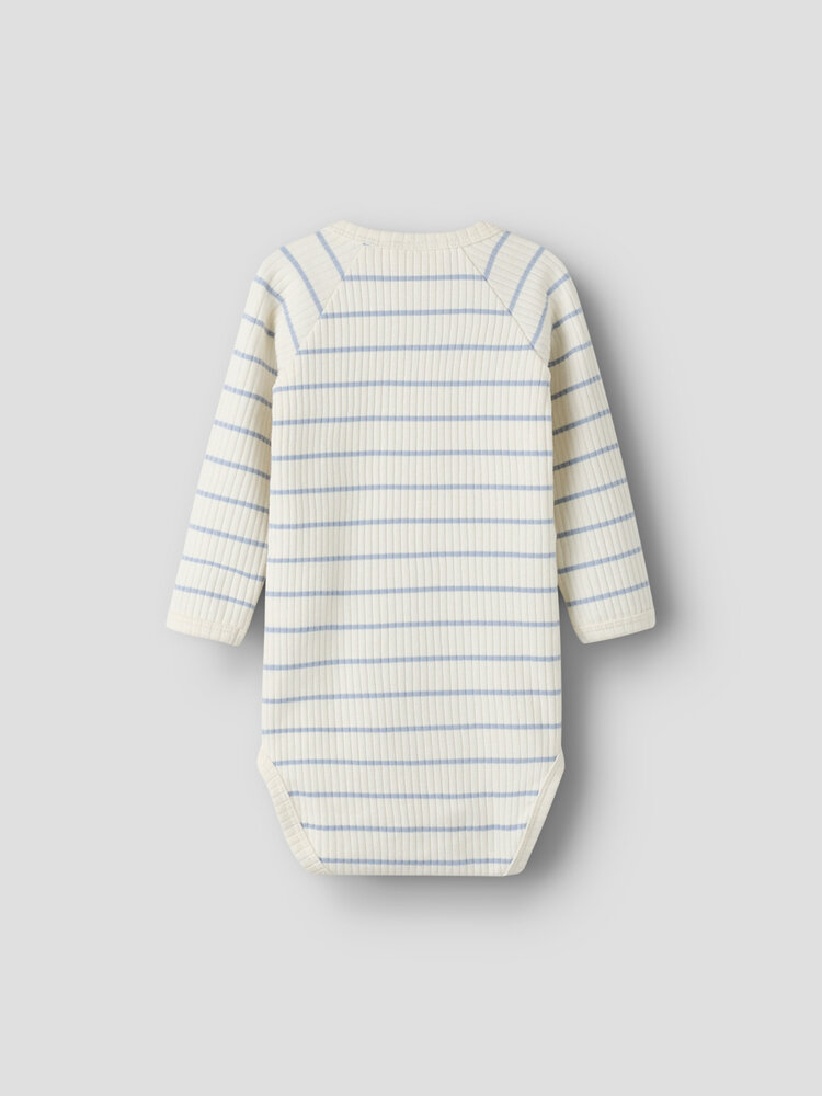 Lil ' Atelier Lil ' Atelier | NBMKAIL LS SLIM BODY LIL NOOS | Coconut Milk ZEN BLUE