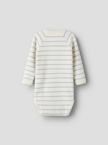Lil ' Atelier Lil ' Atelier | NBMKAIL LS SLIM BODY LIL NOOS | Coconut Milk ZEN BLUE