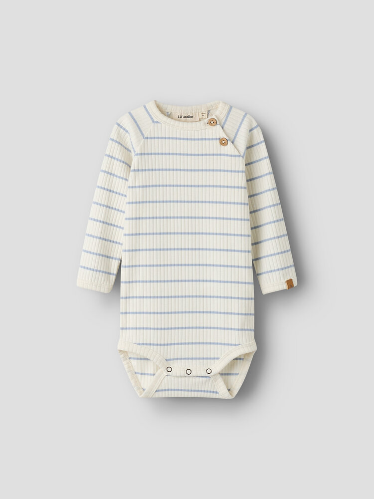 Lil ' Atelier Lil ' Atelier | NBMKAIL LS SLIM BODY LIL NOOS | Coconut Milk ZEN BLUE