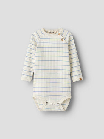 Lil ' Atelier Lil ' Atelier | NBMKAIL LS SLIM BODY LIL NOOS | Coconut Milk ZEN BLUE