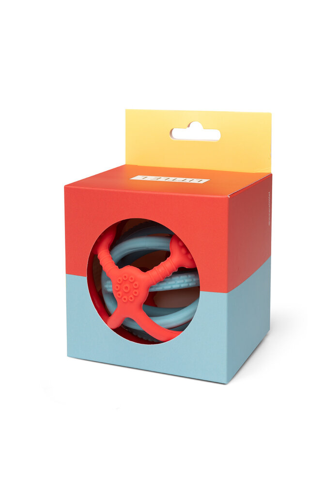 Little L Little L | Set van 2 sensorische ballen | Oranje en Blauw