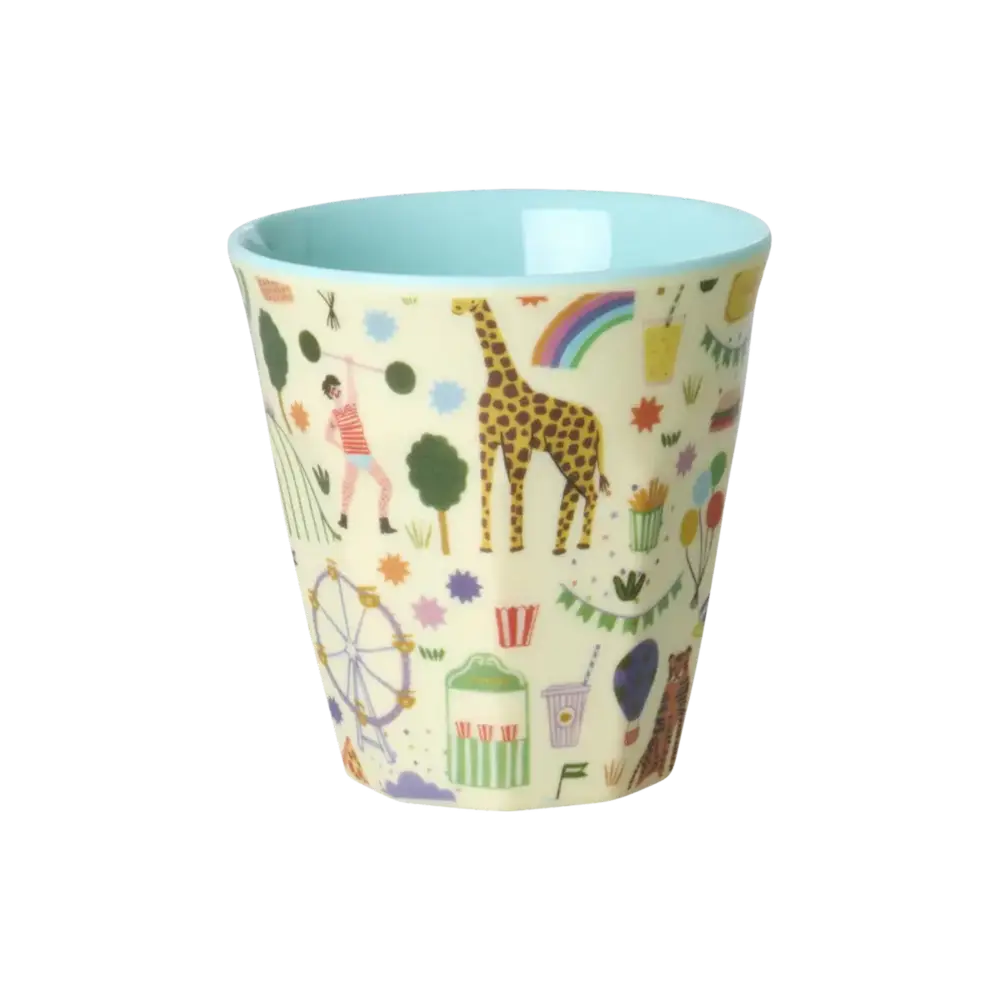 Rice Everyday Magic Rice | Melamine cup Fun Fair Mint print | Small 160ml