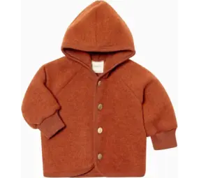 Engel Engel | Hooded jacket with wooden buttons | Magma melange