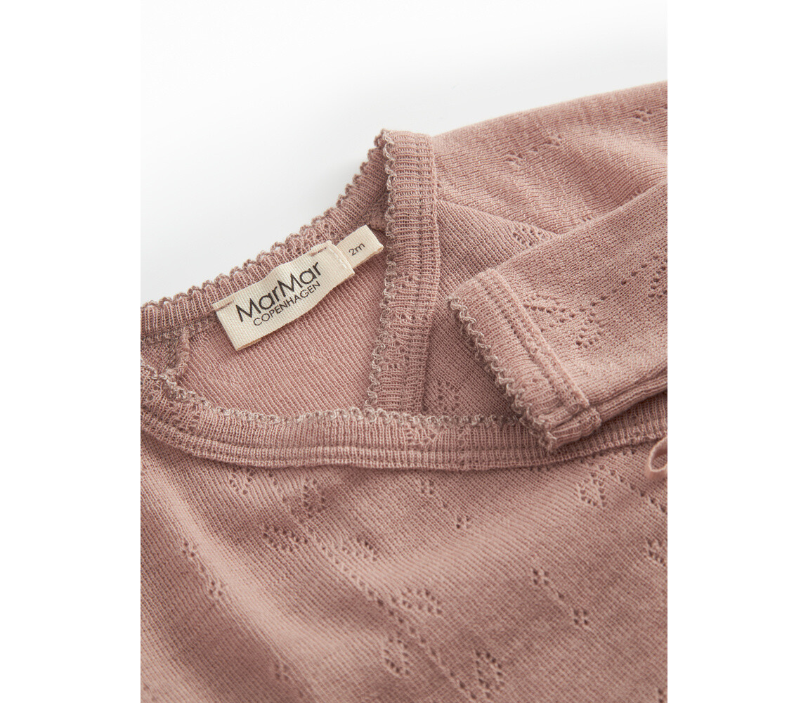 MarMar Copenhagen MarMar Copenhagen | Tut Wrap LS | Wool Pointelle | Burnt Rose