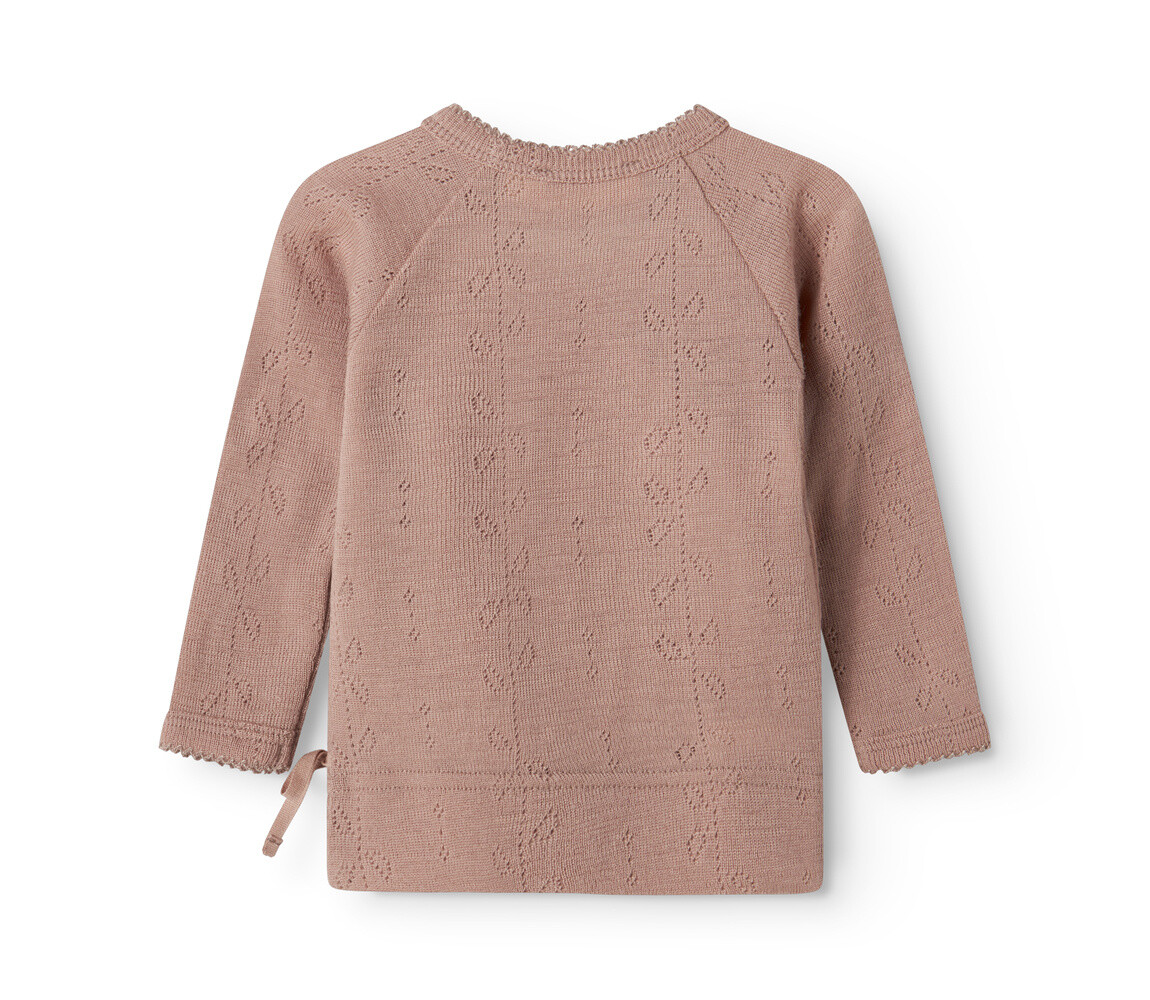 MarMar Copenhagen MarMar Copenhagen | Tut Wrap LS | Wool Pointelle | Burnt Rose