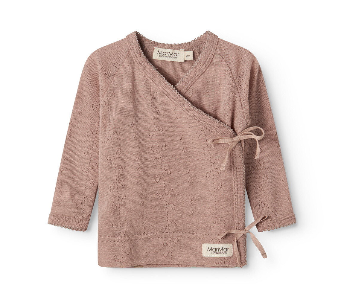MarMar Copenhagen MarMar Copenhagen | Tut Wrap LS | Wool Pointelle | Burnt Rose