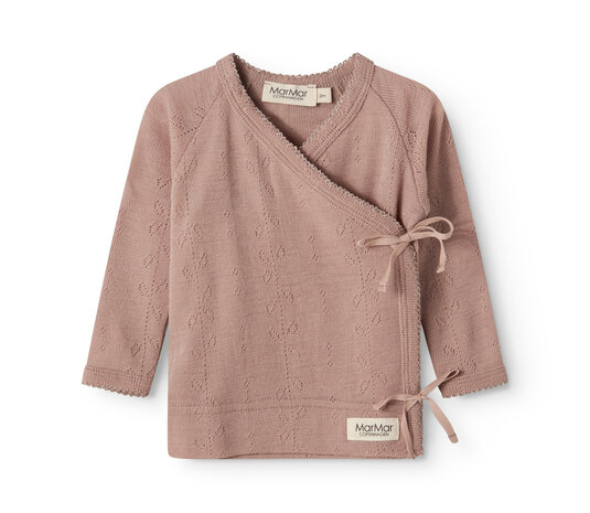 MarMar Copenhagen MarMar Copenhagen | Tut Wrap LS | Wool Pointelle | Burnt Rose