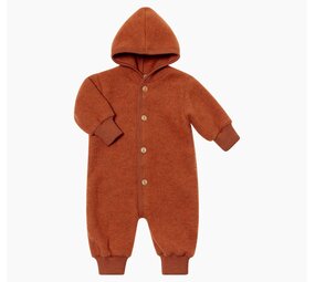 Engel Engel | Hooded overall with wooden buttons | Magma mélange