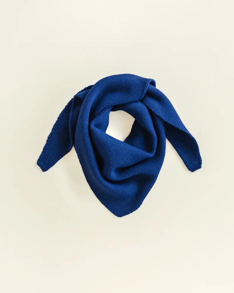 Hvid Hvid | Triangle Scarf Josephina | Cobalt Blue