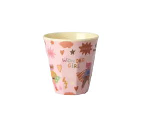 Rice Everyday Magic Rice | Melamine cup with Hero print Pink | Small 160ml