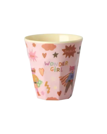 Rice Everyday Magic Rice | Melamine cup with Hero print Pink | Small 160ml