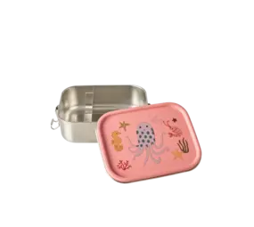 Rice Everyday Magic Rice | Small Stainless Steel Lunch box | Coral | Ocean Print