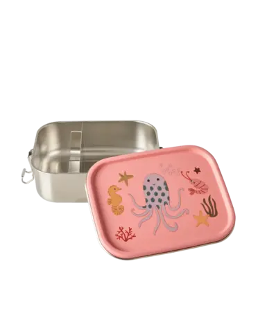 Rice Everyday Magic Rice | Small Stainless Steel Lunch box | Coral | Ocean Print