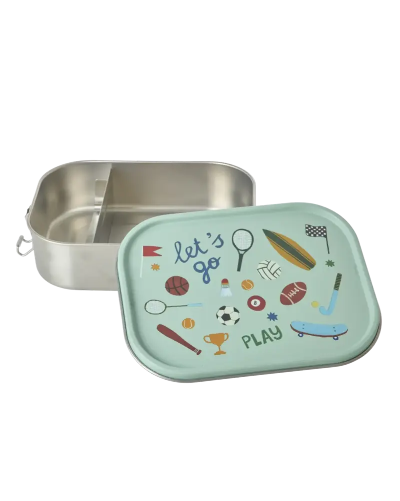 Rice Everyday Magic Rice | Large Stainless Steel Lunch box | Soft Green | Sports Print