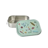 Rice Everyday Magic Rice | Large Stainless Steel Lunch box | Soft Green | Sports Print