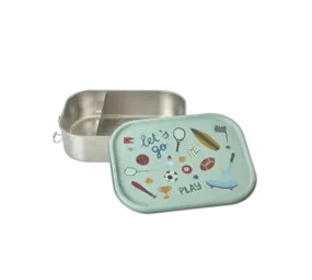 Rice Everyday Magic Rice | Large Stainless Steel Lunch box | Soft Green | Sports Print
