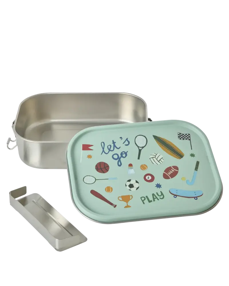 Rice Everyday Magic Rice | Large Stainless Steel Lunch box | Soft Green | Sports Print