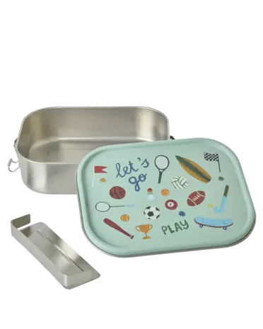 Rice Everyday Magic Rice | Large Stainless Steel Lunch box | Soft Green | Sports Print