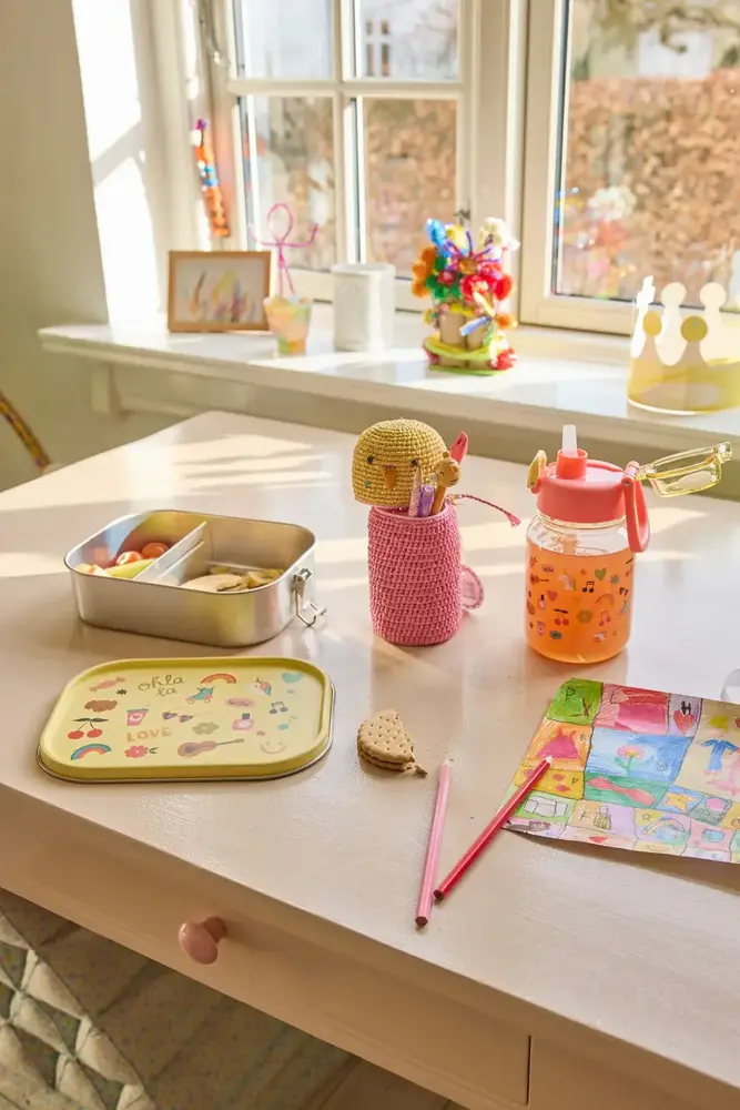 Rice Everyday Magic Rice | Plastic Kids Drinking Bottle | Unicorn Love Print | 700 ml