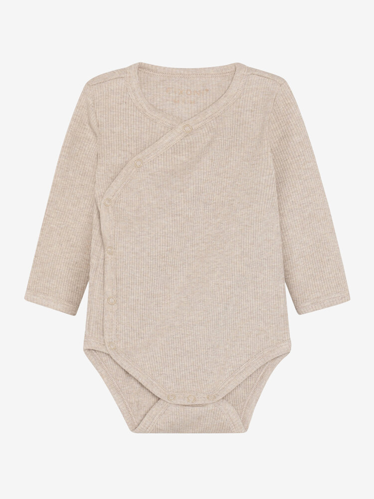Fixoni Fixoni | Wrap Body LS Melange Rib | Pure Cashmere Melange