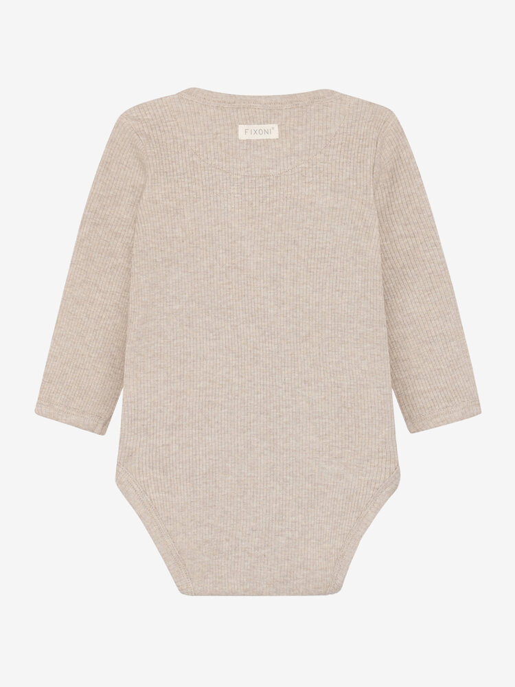 Fixoni Fixoni | Wrap Body LS Melange Rib | Pure Cashmere Melange