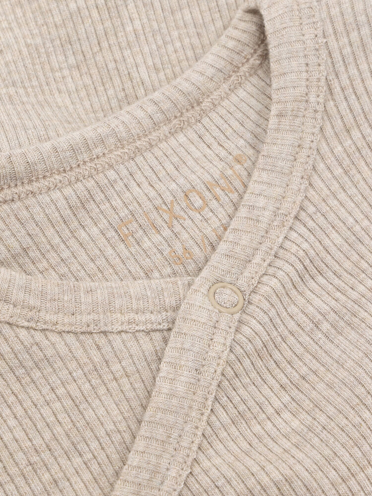 Fixoni Fixoni | Wrap Body LS Melange Rib | Pure Cashmere Melange