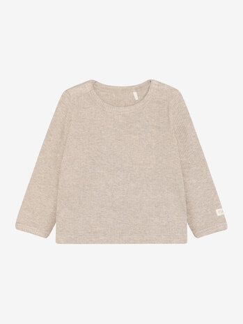 Fixoni Fixoni | T-shirt LS Melange Rib | Pure Cashmere Melange