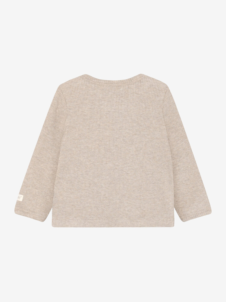 Fixoni Fixoni | T-shirt LS Melange Rib | Pure Cashmere Melange