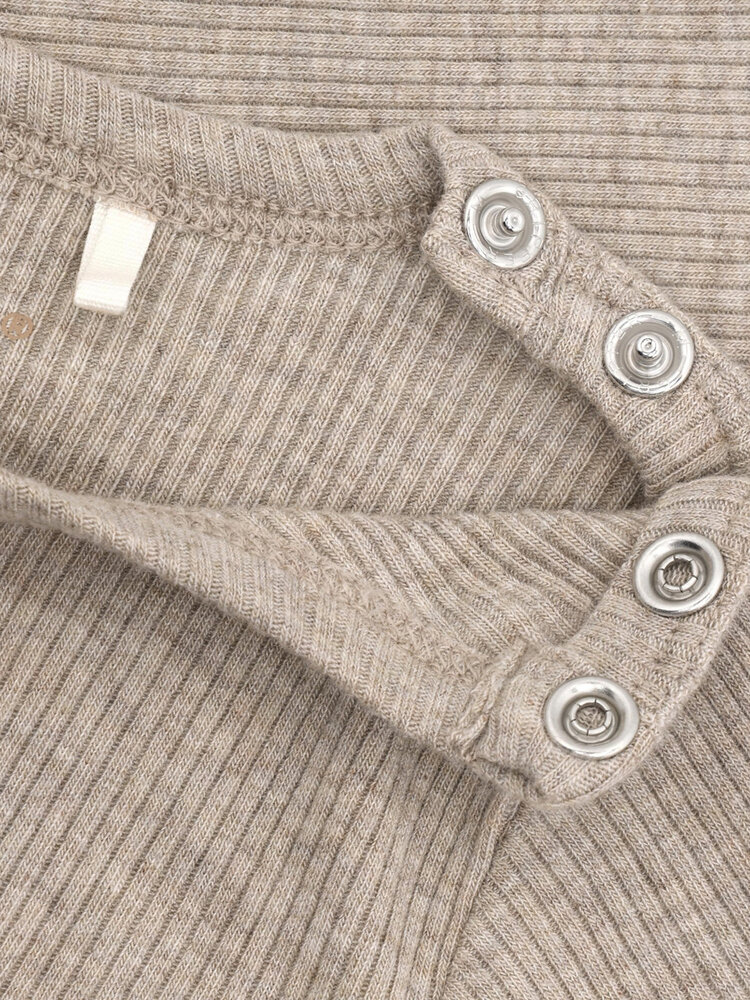 Fixoni Fixoni | T-shirt LS Melange Rib | Pure Cashmere Melange