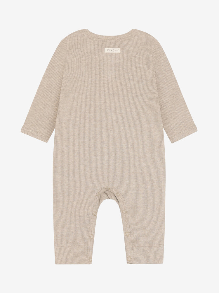 Fixoni Fixoni | Rompers LS Melange Rib | Pure Cashmere Melange