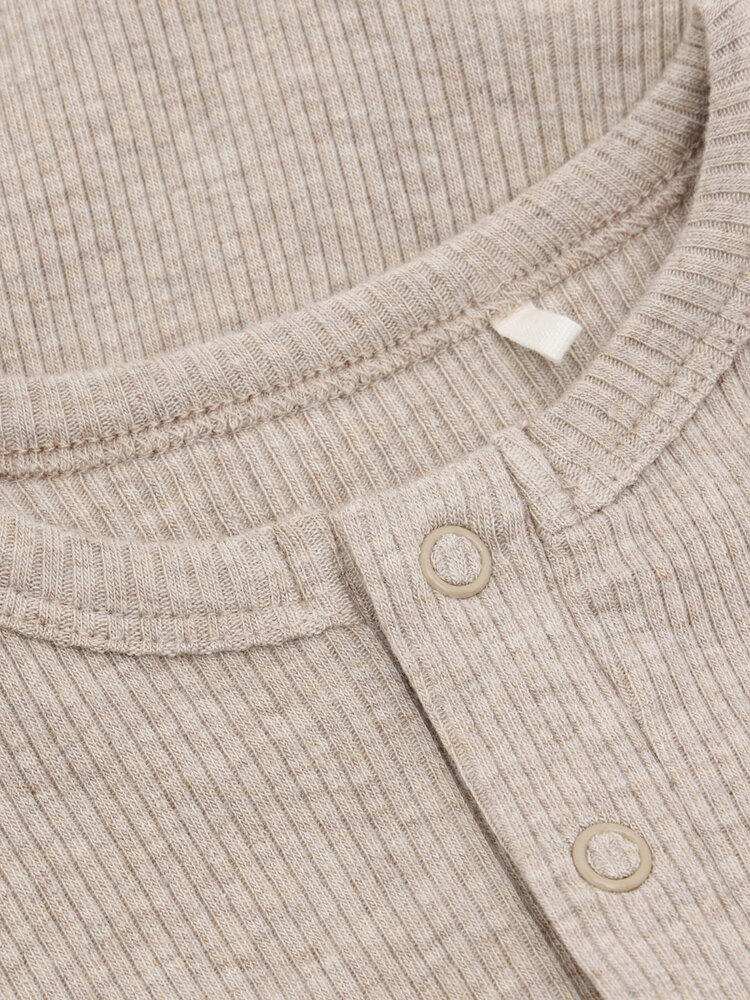 Fixoni Fixoni | Rompers LS Melange Rib | Pure Cashmere Melange