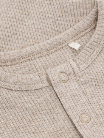 Fixoni Fixoni | Rompers LS Melange Rib | Pure Cashmere Melange