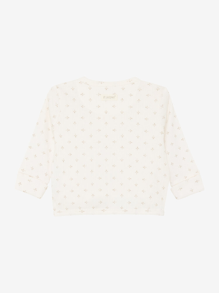 Fixoni Fixoni | Wrap T-shirt LS Rib  | Gardenia