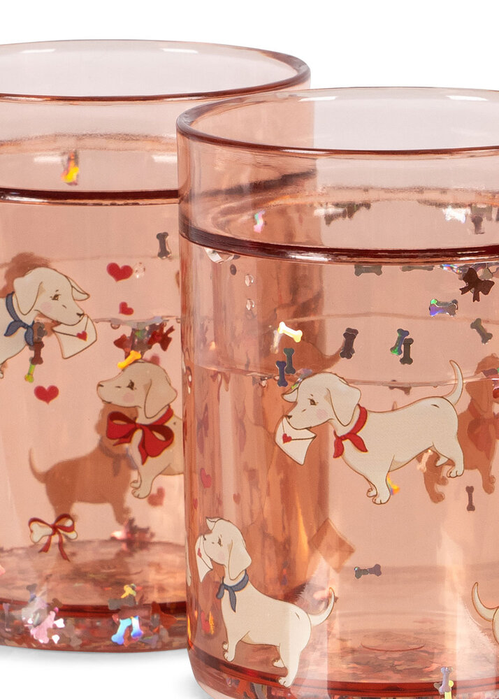 Konges Sløjd Konges Sløjd | 2 Pack Glitter Cups | Woof Letter Rose