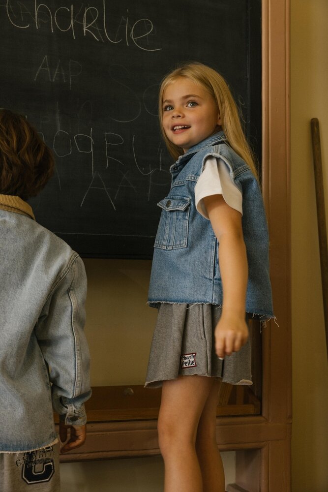 Charlie Petite Charlie Petite | Phillou Short | Grey Melange