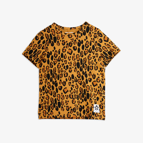 Mini Rodini Mini Rodini | Basic Leopard Ss Tee | Beige