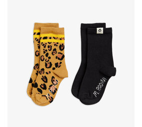 Mini Rodini Mini Rodini | Basic Leopard 2-Pack Socks | Multi