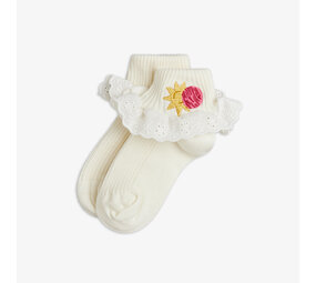 Mini Rodini Mini Rodini | Space Lace 1-Pack Socks | Off-white