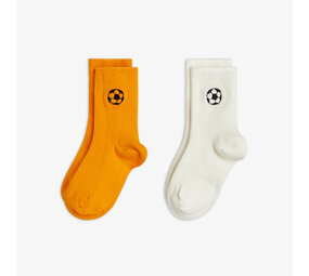 Mini Rodini Mini Rodini | Football Emb Ribbed 2-Pack Socks | Multi