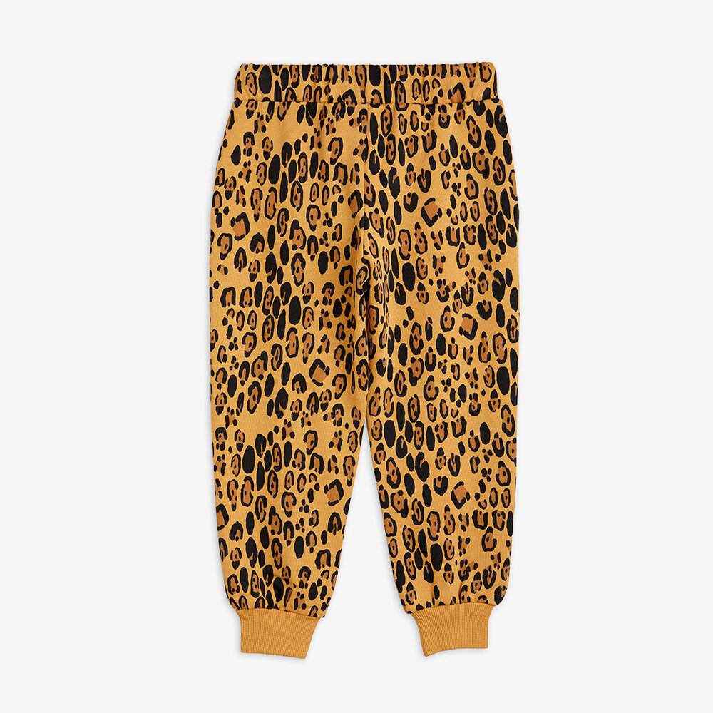 Mini Rodini Mini Rodini | Basic Leopard Sweatpants | Beige