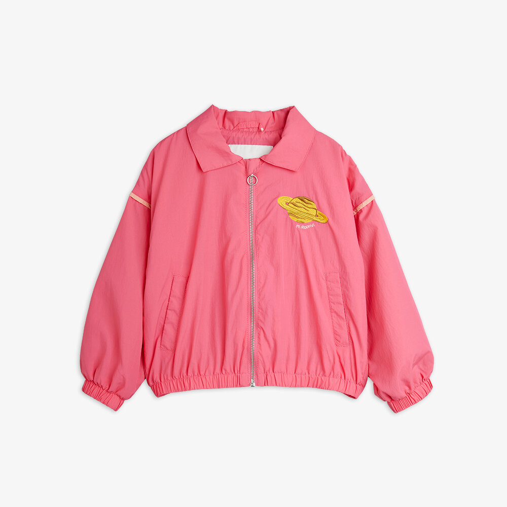 Mini Rodini Mini Rodini | Planet Emb Nylon Jacket | Pink