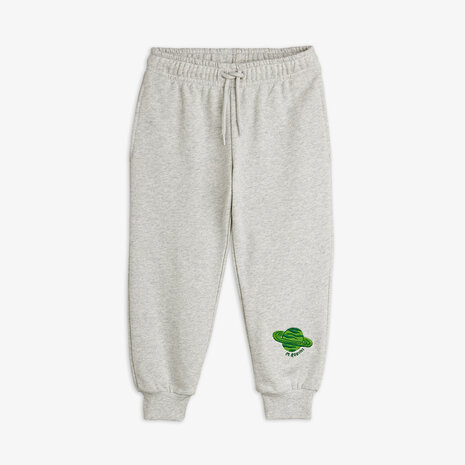 Mini Rodini Mini Rodini | Planet Emb Sweatpants | Grey Melange