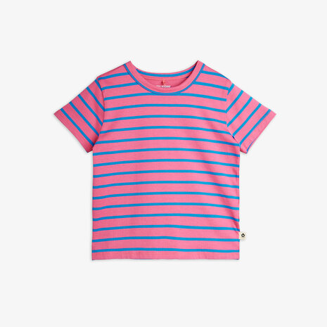 Mini Rodini Mini Rodini | Stripe Yd Ss Tee | Pink