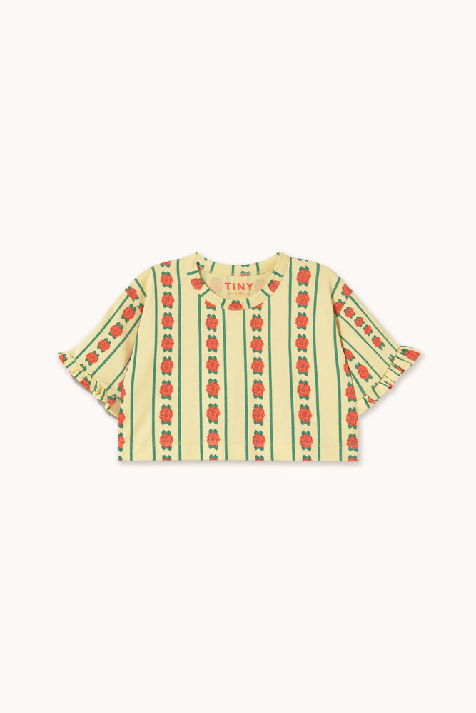 Tiny Cottons Tiny Cottons | Rose Pattern Crop Tee