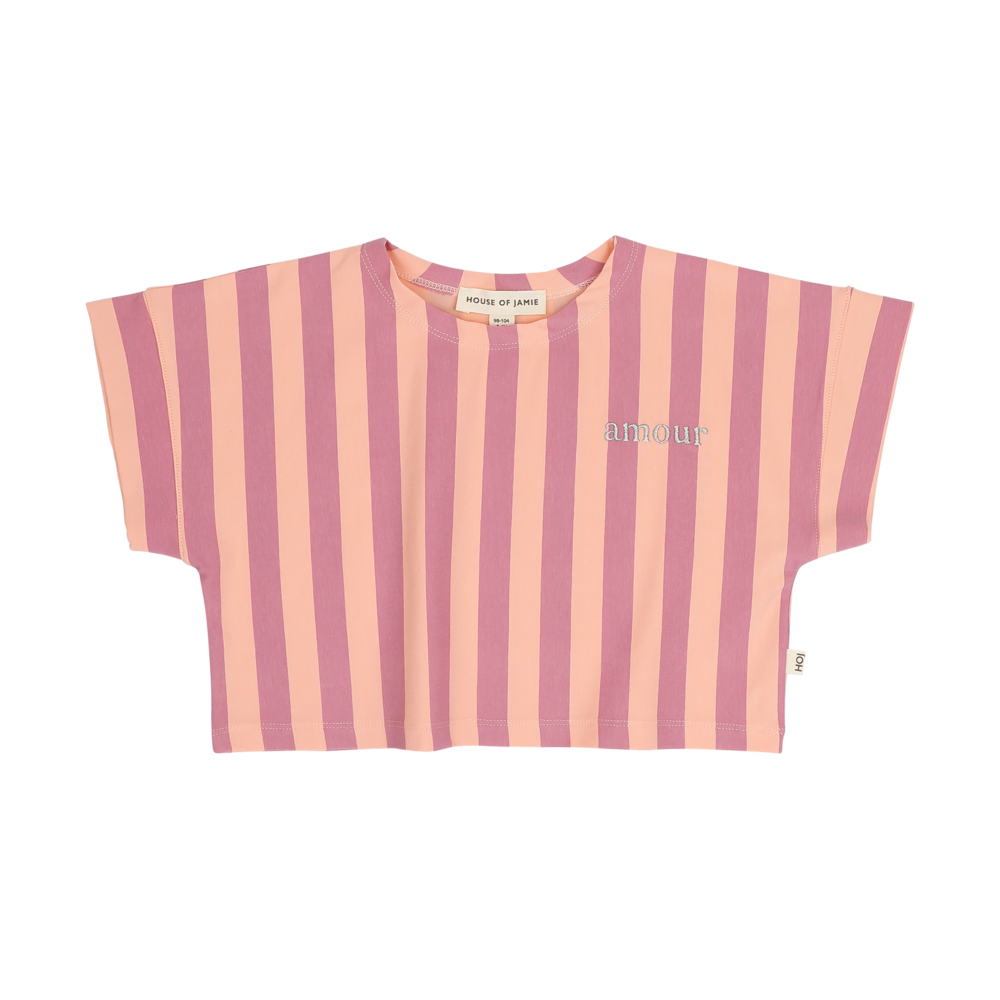 House of Jamie House of Jamie | Relaxed Tee | Violet Bellini Stripes