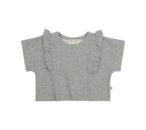 House of Jamie House of Jamie | Relaxed Ruffled Tee | Grey Melange (Sweat)